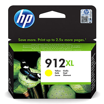 HP originální ink 3YL83AE, HP 912XL, yellow, 825str., high capacity, HP Officejet 8012, 8013, 8014, 8015 OJ Pro 8020