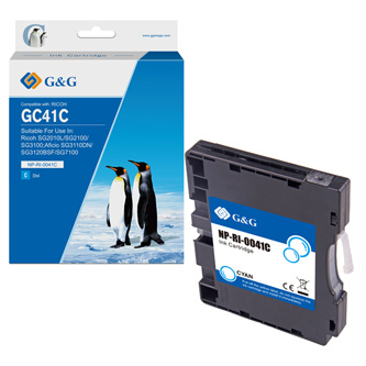 G&G kompatibilní ink s 405766, cyan, 600str., NP-RI-0041C, pro Ricoh AFICIO SG 2100N