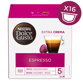 Kávové kapsle Nescafé Dolce Gusto espresso, 3x16 kapslí, velkoobchodní balení karton