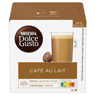 Kávové kapsle Nescafé Dolce Gusto café au lait, 3x16 kapslí, velkoobchodní balení karton