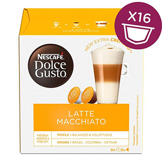 Kávové kapsle Nescafé Dolce Gusto latte macchiato, 3x16 kapslí, velkoobchodní balení karton