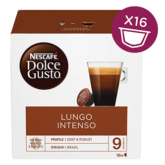 Kávové kapsle Nescafé Dolce Gusto lungo, intenso, 3x16 kapslí, velkoobchodní balení karton
