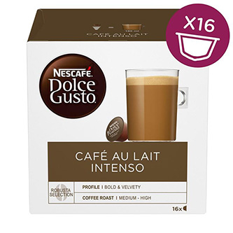 Kávové kapsle Nescafé Dolce Gusto café au lait, intenso, 3x16 kapslí, velkoobchodní balení karton