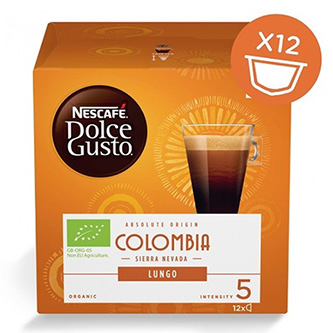 Kávové kapsle Nescafé Dolce Gusto lungo, Colombia, 3x12 kapslí, velkoobchodní balení karton