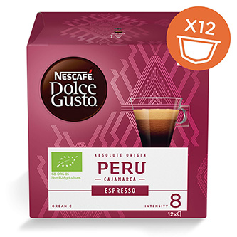 Kávové kapsle Nescafé Dolce Gusto espresso, Peru, 3x12 kapslí, velkoobchodní balení karton