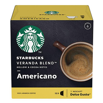 Kávové kapsle Starbucks americano, veranda blend, 3x12 kapslí, velkoobchodní balení karton