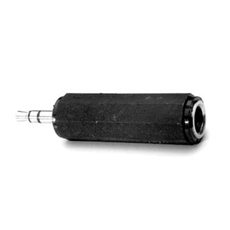 Audio Redukce, Jack (3,5mm) M-Jack (6,3mm) F, 0, stereo, černá