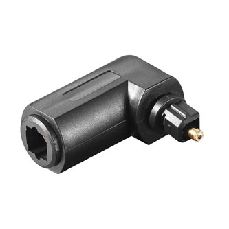 Audio prodloužení, TOSLINK samec - TOSLINK samice, pravoúhlý, černá, plastic bag pro optický audio kabel