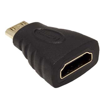 Audio/video Redukce, HDMI F-HDMI (mini) M, 0, černá