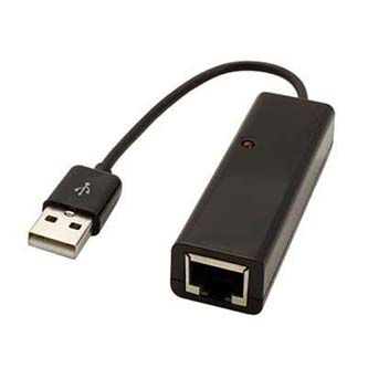 Redukce, (2.0), USB A (2.0) M-RJ45 F, 0, černá