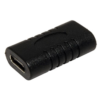USB spojka, (3.1), USB C samice - USB C samice, černá, plastic bag
