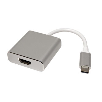 USB (3.1) Adaptér, USB C (3.1) M-HDMI F, 0, stříbrný, plastic bag, 4K2K@60Hz