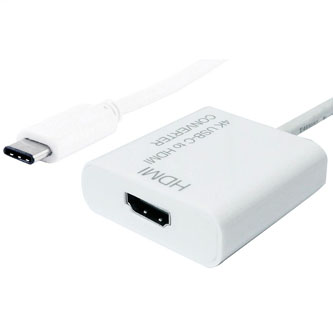 USB/Video převodník, DP Alt Mode, USB C samec - HDMI samice, bílý, plastic bag 4K2K@30Hz