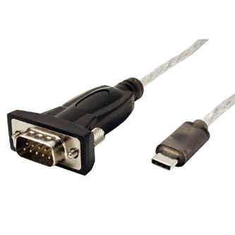 USB (3.1) Adaptér, USB C (3.1) M-RS232 (MD9), 0, černý, plastic bag
