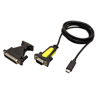 USB (3.1) Adaptér, USB C (3.1) M-RS232 (MD9), 0, černý, plastic bag, s redukcí FD9/MD25