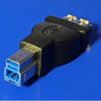Redukce, (3.0), USB B (3.0) M-USB A (3.0) F, 0, černá, Logo