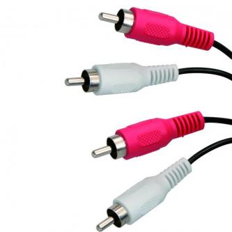 Audio kabel 2x CINCH M - 2x CINCH M, CINCH, 1.5m, černá, Logo