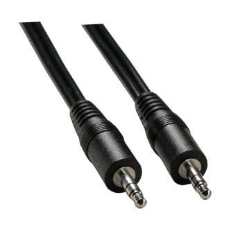 Audio kabel Jack (3.5mm) samec - Jack (3.5mm) samec, 1.5m, černý, Logo