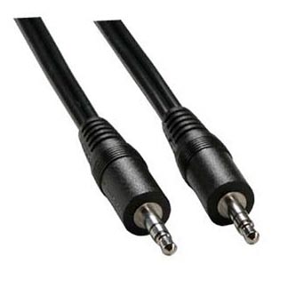 Audio kabel Jack (3.5mm) samec - Jack (3.5mm) samec, 1.5m, černá, Logo