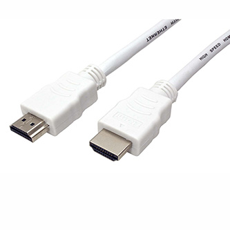 Video kabel HDMI samec - HDMI samec, HDMI 1.4 - High Speed with Ethernet, 1m, bílý