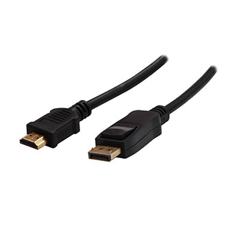 Video kabel DisplayPort samec - HDMI samec, 1m, černá, Logo blistr