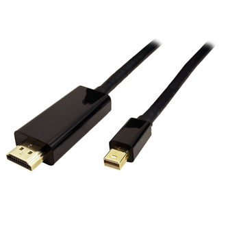 Video kabel mini DisplayPort M - HDMI M, mDP-HDMI, 2m, černá