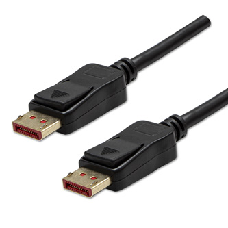 Video kabel DisplayPort samec - DisplayPort samec, DP v 1.4, 2m, pozlacené konektory, černý, 8K@60Hz, 32,4Gb/s