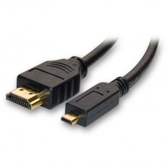 Video kabel micro HDMI M - HDMI M, High Speed, 2m, pozlacené konektory, černá