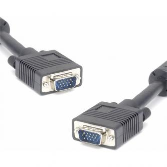 Video kabel VGA (D-sub) M - VGA (D-sub) M, 3m, stíněný, černá