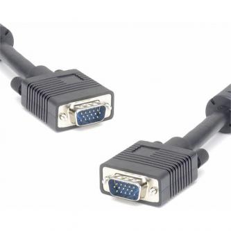 Video kabel SVGA (D-sub) samec - SVGA (D-sub) samec, 5m, stíněný, černá, Logo blistr