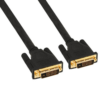 Video kabel DVI (24+1) M - DVI (24+1) M, Dual link, 5m, pozlacené konektory, stíněný, černá