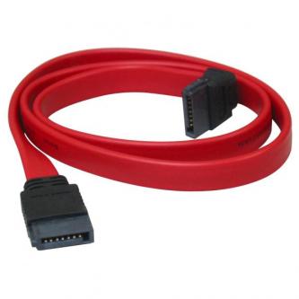 Kabel k hardisku datový SATA, SATA M- SATA M, 0.5m, lomený, červený/žlutý, Logo, blistr