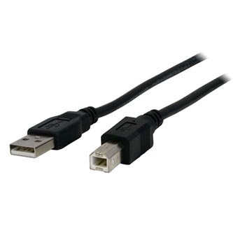 Logo Economy USB kabel (2.0), USB A samec - USB B samec, 3m, černý