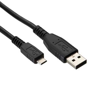 Logo USB kabel (2.0), USB A samec - microUSB samec, 0.6m, černý