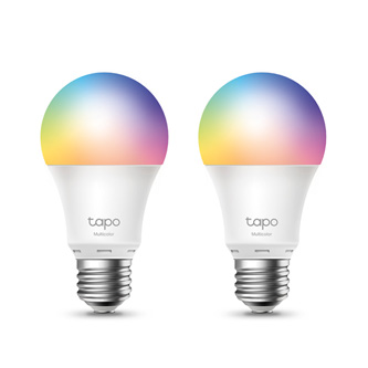 LED žárovka TP-LINK Tapo L530E, E27, 220-240V, 8.7W, 806lm, 6000k, RGB, 15000h, chytrá Wi-Fi žárovka, 2 kusy v balení
