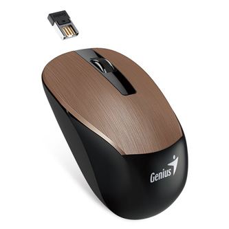 Genius Myš NX-7015, 1600DPI, 2.4 [GHz], optická, 3tl., bezdrátová USB, měděná, AA