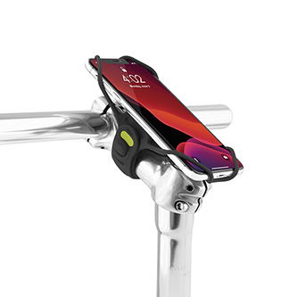 Držák mobilu Bone Bike Tie 3 Pro, na kolo, nastavitelná velikost, černý, 5.8-7.2", silikon, na představec řídítek, černá