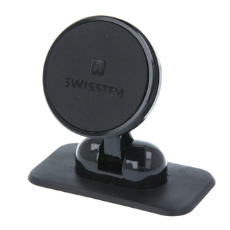 Magnetický držák mobilu(GPS) Swissten do auta, S-Grip Dashboard DM6, černý, kov, nalepovací, černá, mobil