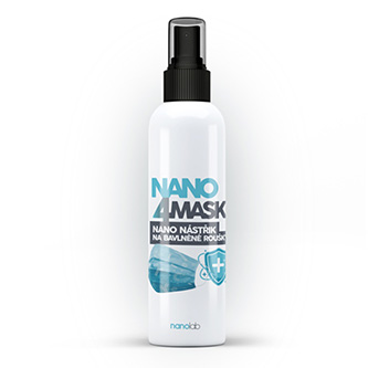 Nástřik nanostříbra NANO 4MASK na bavlněné roušky, 100ml, Nanolab