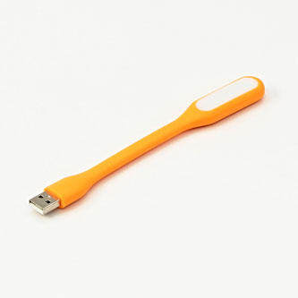 Světlo k notebooku, pogumované, oranžové, USB