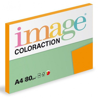 Xerografický papír Coloraction, Acapulco, A4, 80 g/m2, reflexní oranžový, 100 listů, vhodný pro inkoustový tisk