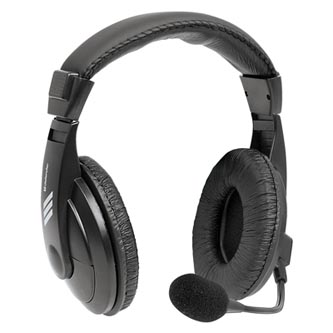 Defender Gryphon 750, sluchátka s mikrofonem, ovládání hlasitosti, černá, uzavřená, 2x 3.5 mm jack