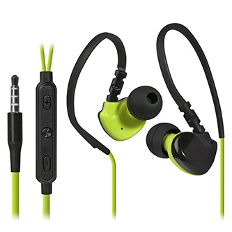 Defender OutFit W770, sluchátka s mikrofonem, ovládání hlasitosti, černo-žlutá, 2.0, špuntová, sportovní typ 3.5 mm jack