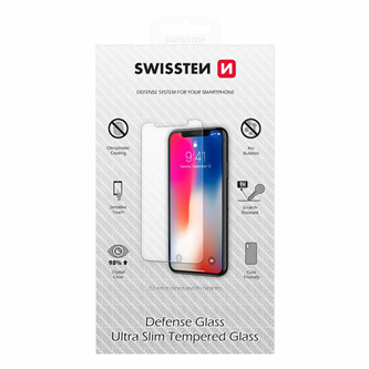 Ochranné temperované sklo Swissten, pro Apple iPhone 12 PRO MAX, černá, Defense glass