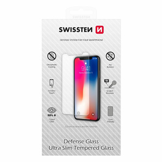 Ochranné temperované sklo Swissten, pro Apple iPhone 6/6S, černá, Defense glass, přední + zadní