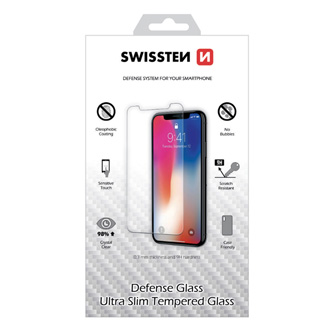 Ochranné temperované sklo Swissten, pro Apple iPhone 6 Plus/6S Plus, černá, Defense glass