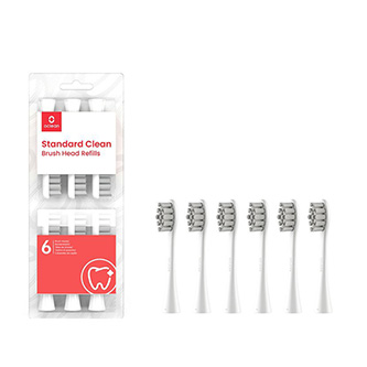 Oclean náhradní hlavice Standard Clean Soft, P2S6 W06 - 6 ks, bílé