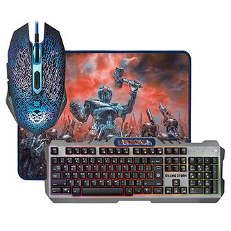 Defender Killing Storm MKP-013L, sada klávesnice s herní myší a herní podložkou, US, herní, membránová typ drátová (USB), černá, p