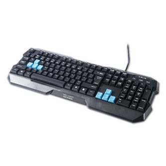 E-BLUE Polygon, klávesnice US, herní, odolná proti polití typ drátová (USB), černá