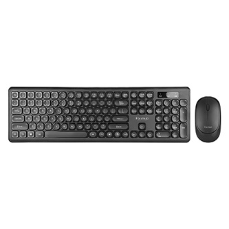 Marvo DCM003WE BK, klávesnice s bezdrátovou myší, US, kancelářská, bezdrátová typ černá